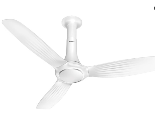 Havells 1200mm Inox BLDC Motor Ceiling Fan | Premium Look with RF Remote, 100% Copper, Upto 60% Energy Saving | Aerodynamic Ribbed Blades, Low Noise, Dust Resistant | (Pack of 1, Pearl White)